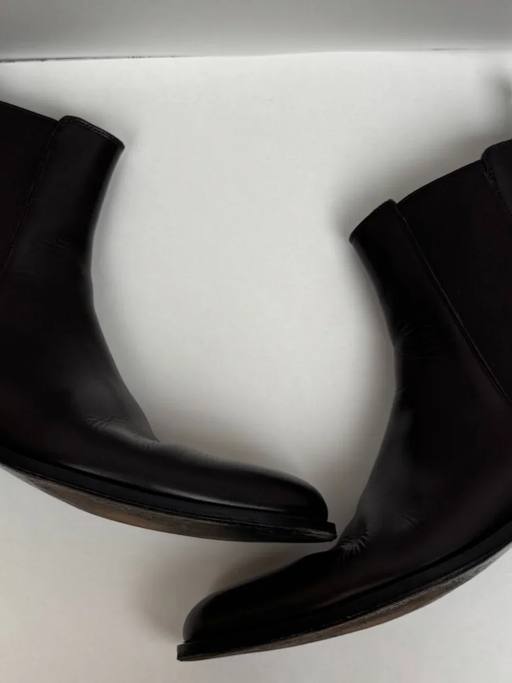 Vintage Gucci Chelsea Men's Leather Ankle Boots Dark Brown (With Shoe Bag)
